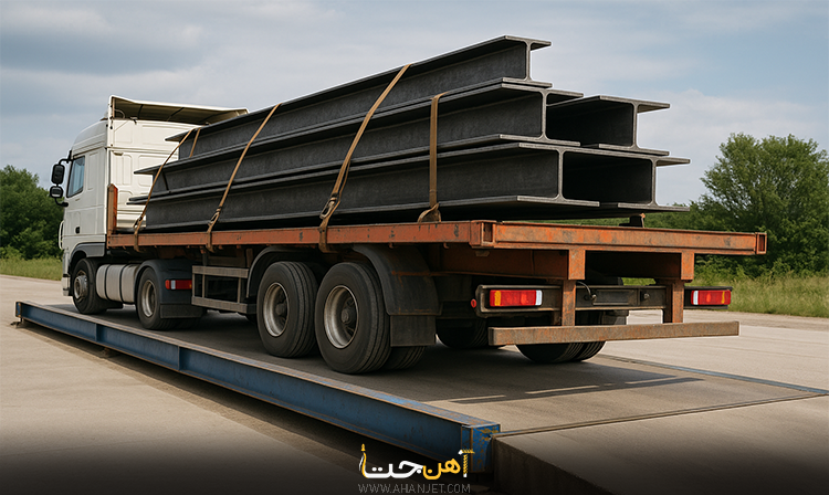 تعداد تیرآهن 12 در یک تریلی