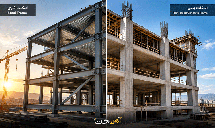 اسکلت فلزی و بتنی کدام بهتر است؟